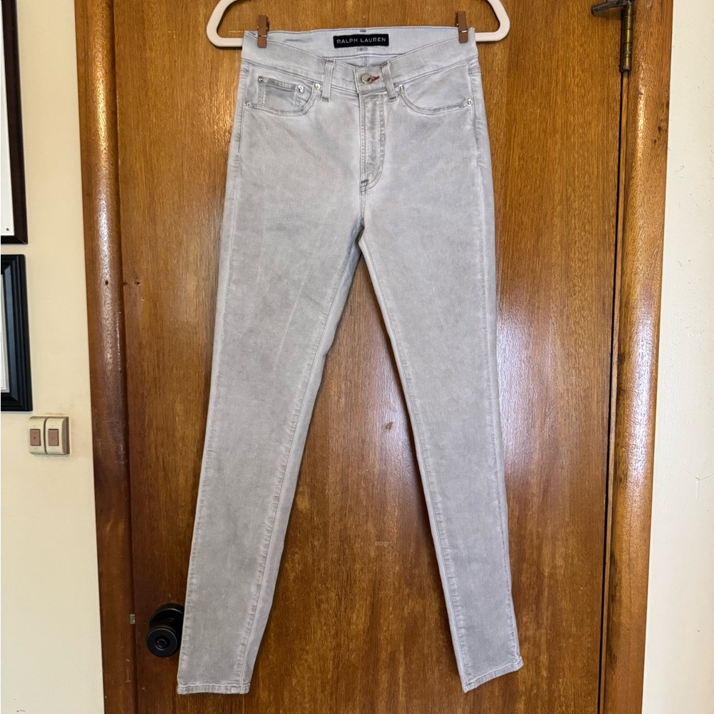 Authentic Designer Ralph Lauren Black Label Grey Skinny Jeans Size 28 Italy